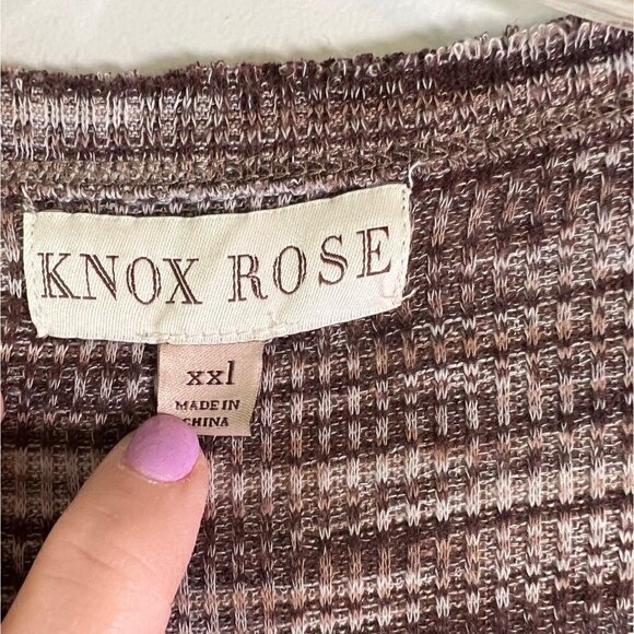 KNOX Rose Women's Sweater Brown & Beige Stripes Long Sleeves Size XXL - Picture 10 of 10